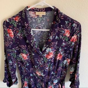 ModCloth - Purple floral jumper with pockets